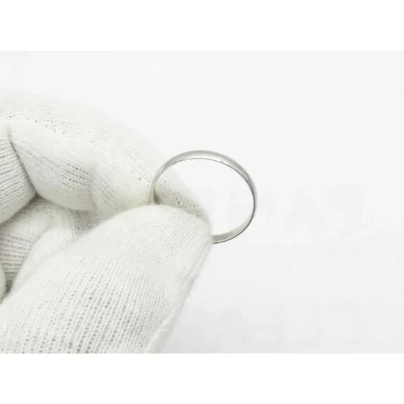 Tessler & Weiss Thin 3mm Wide Wedding Band Ring Platinum Size 10.25 - Picture 4 of 6